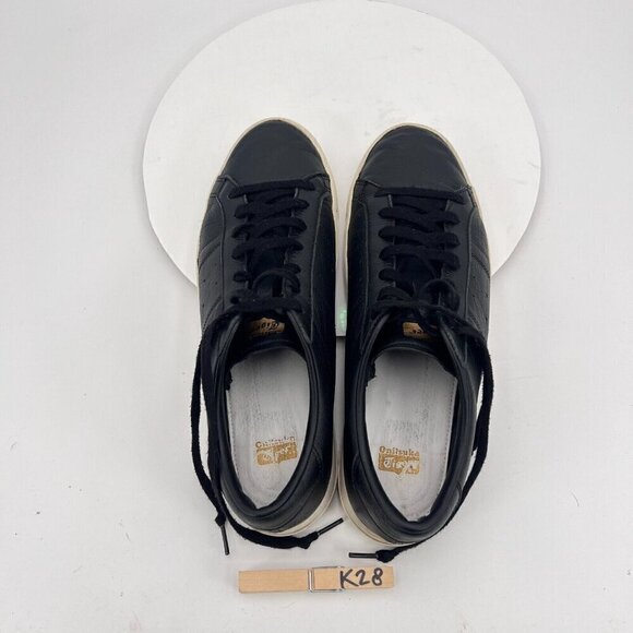 Onitsuka Tiger Lawnship 2.0 Men Size 10.5 D715L Black Leather Low Top Shoes - Picture 12 of 14